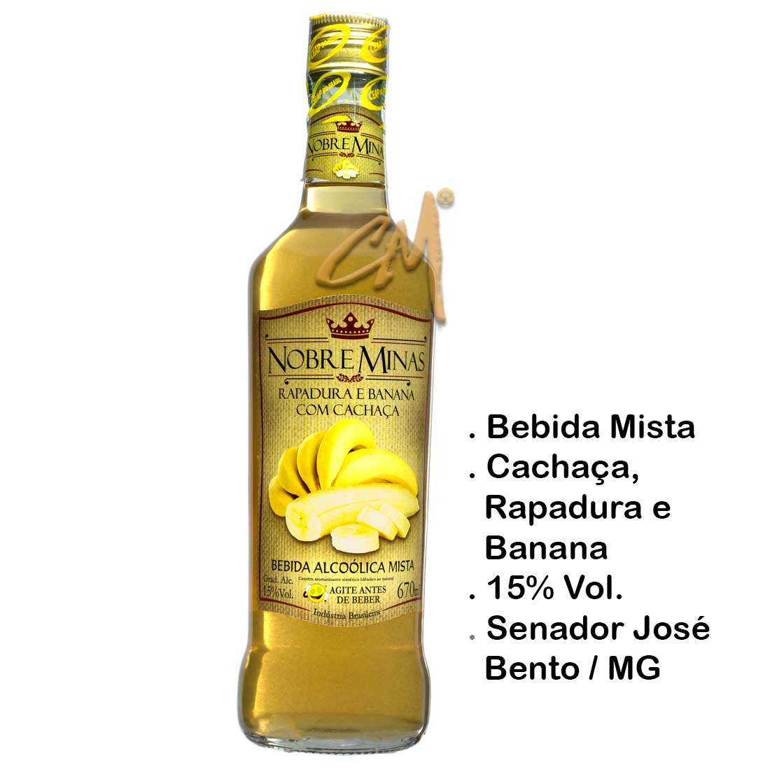 Bebida Mista Rapadura Banana Nobre Minas 670 ml (Sen. José Bento - MG)