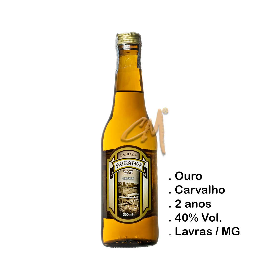 Cachaça Bocaina Carvalho 300 ml (Lavras - MG)