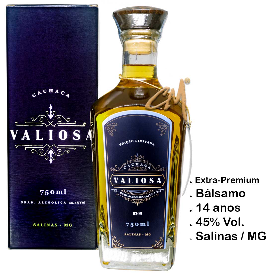 Cachaça Valiosa Edição Limitada 750 ml (Salinas - MG)