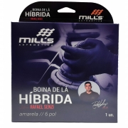 BOINA HIBRIDA RS AMARELA 6" ROTO ORBITAL FORCADA - INTERFACE DE ESPUMA LARANJA