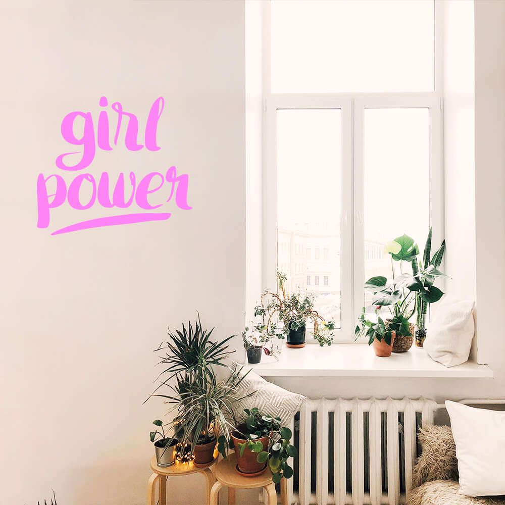 Adesivo de Parede Frase Girl Power