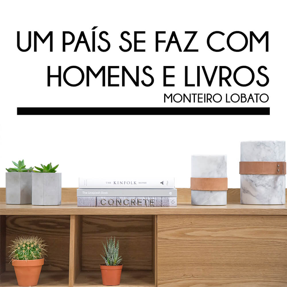 Adesivo de Parede Homens e Livros Monteiro Lobato