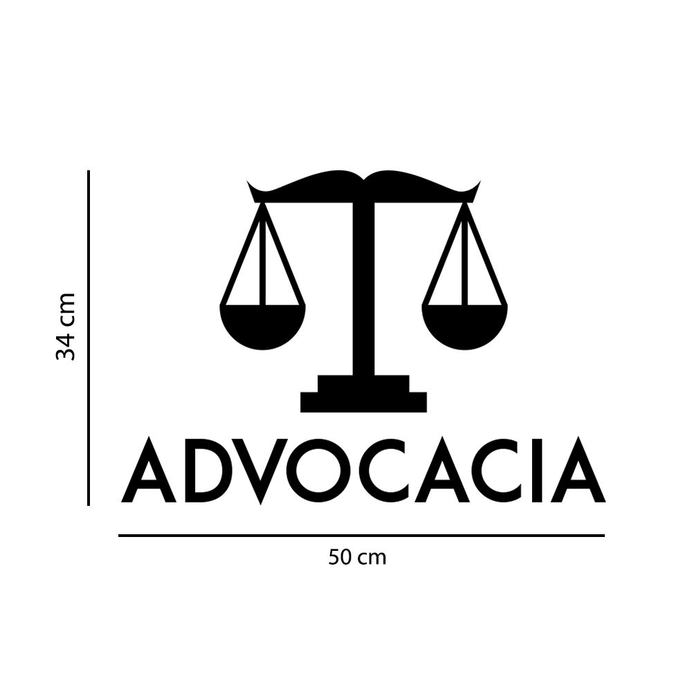 Adesivo Decorativo Logo Advocacia Balança Justiça Escritório Direito
