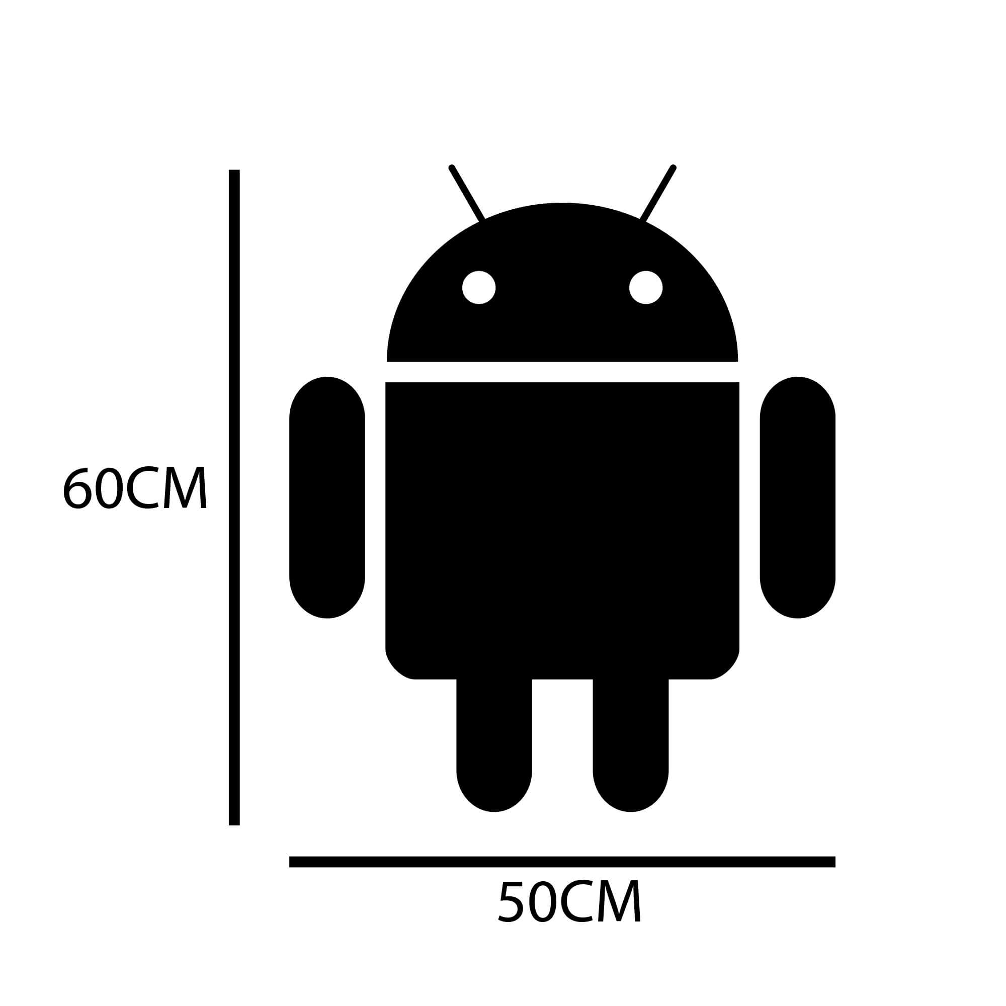 Adesivo de Parede Logo Android Loja de Celular Informática