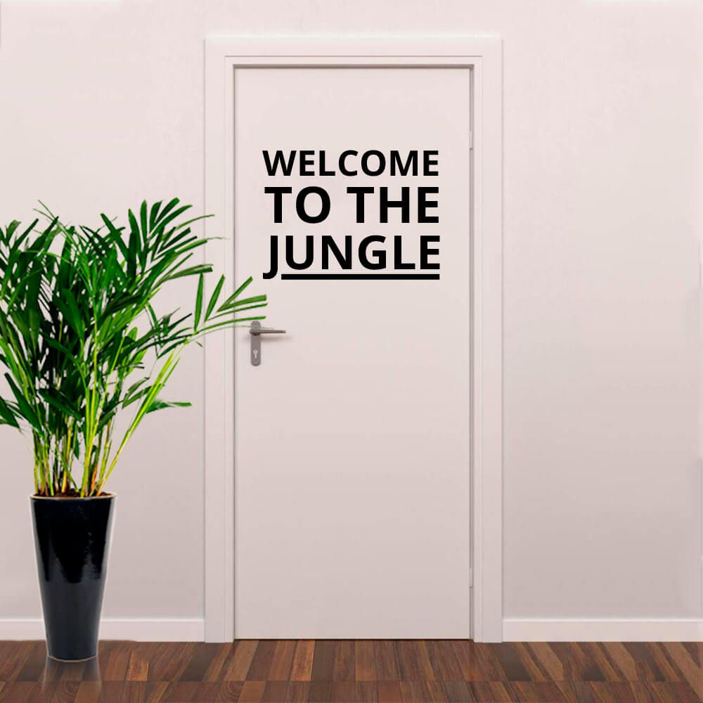 Adesivo de Porta Bem vindo - Welcome to The Jungle