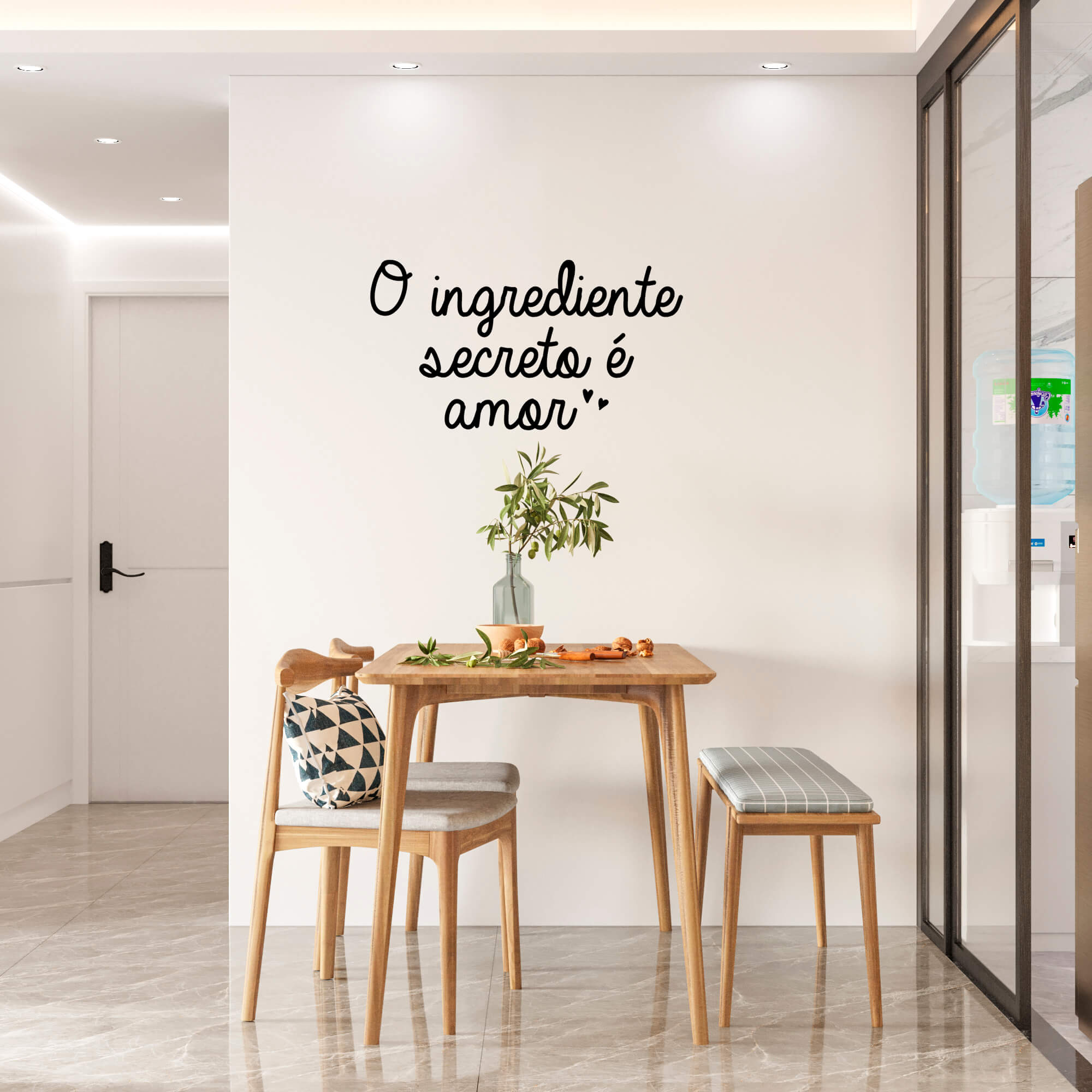 Adesivo Decorativo Frase O Ingrediente Secreto é Amor Decoração Cozinha Padaria Restaurante