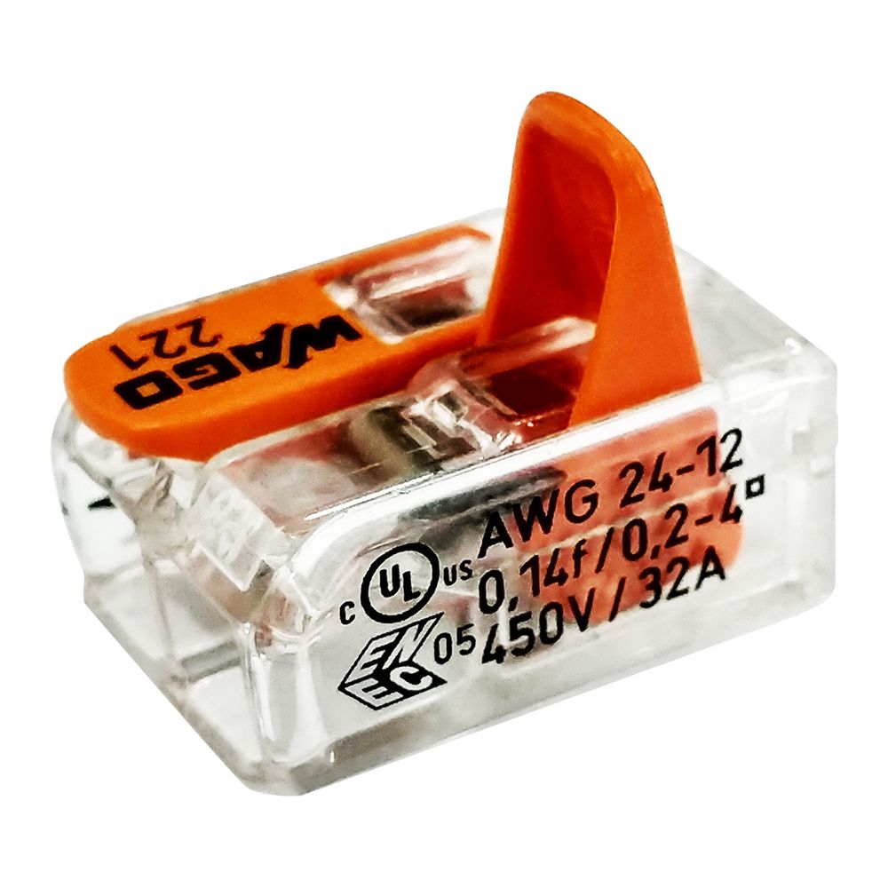 Kit Com 10 Conector Wago Emenda 2 Fios Mod 221-412