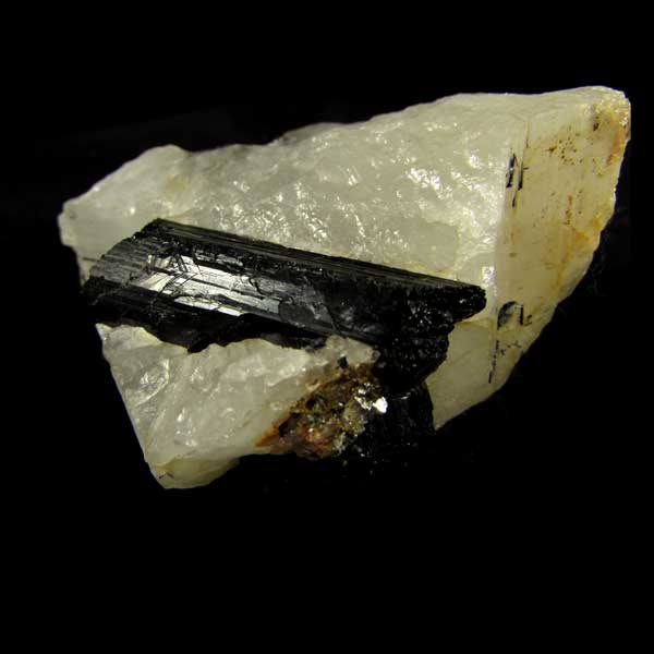 Quartzo Cristal com Turmalina Negra Pedra Natural - 7465