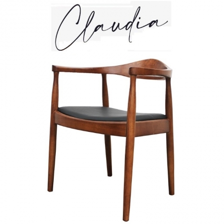 Cadeira Claudia Madeira Escura - Vhaack