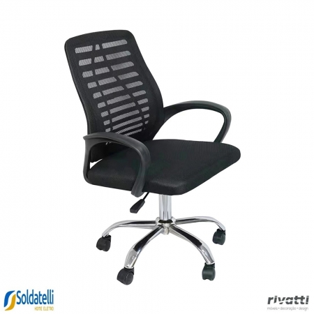 Cadeira Office Cádis Preta - Rivatti