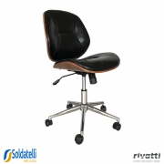 Cadeira Office Porto PU Preta - Rivatti