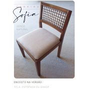 Kit 2 Cadeiras Sofia Com Junco Natural Base Nogueira - Vhaack