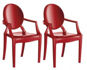 Kit 2 Cadeiras Wind Plus em PP Vermelha - Kappesberg UZ - ENVIO IMEDIATO