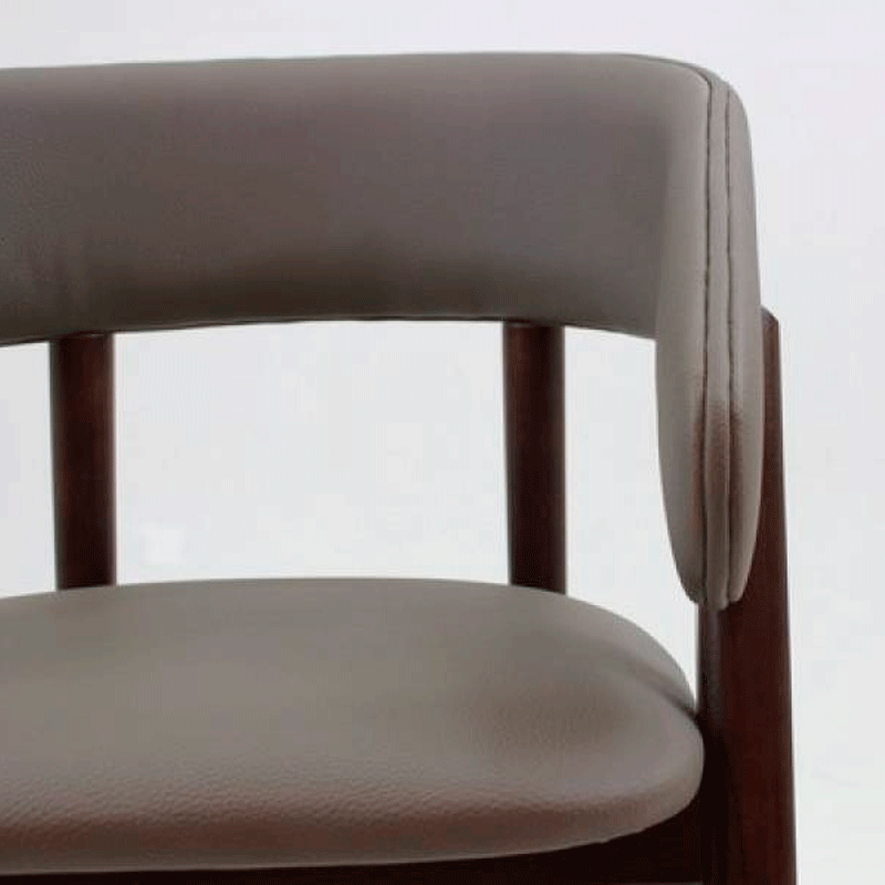 Cadeira Bambu Estrutura Tabaco em Couro Ecológico Tecido e Couro Natural Várias Cores - Artesian