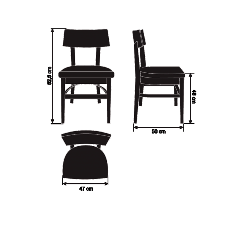 Cadeira Belair Encosto V1 Base Preta Várias Cores - Artesian