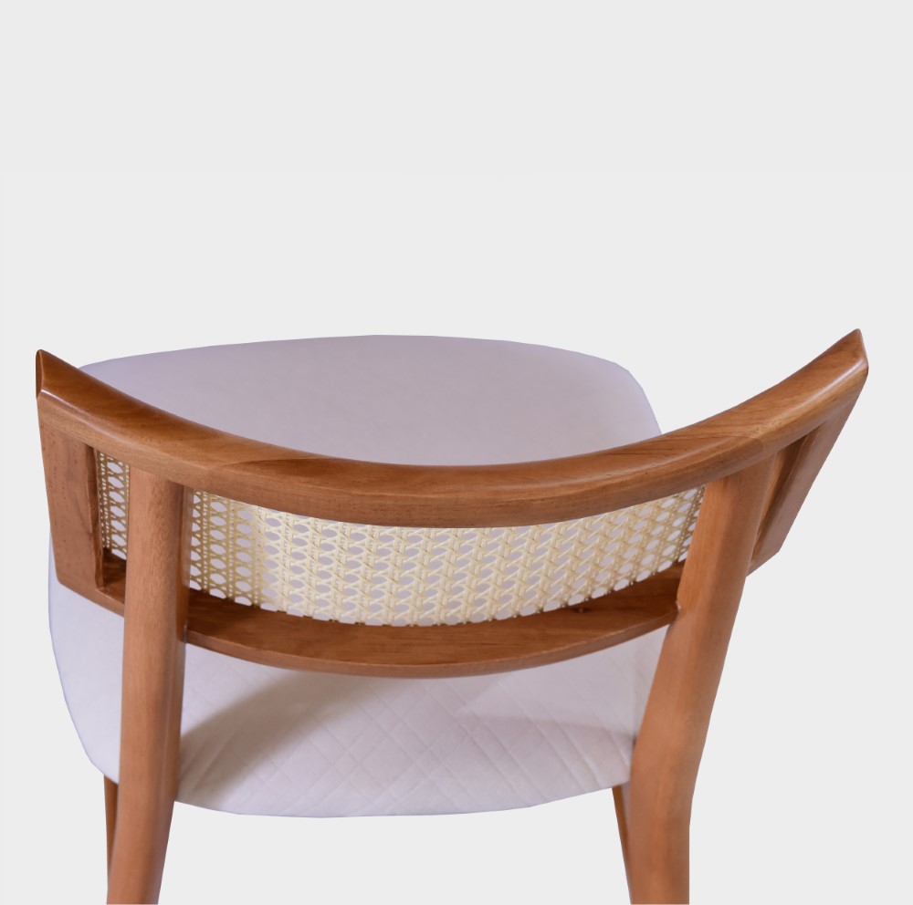 Cadeira Durban Estrutura Chocolate Vários Tecidos em Linho e Veludo - Qualitá
