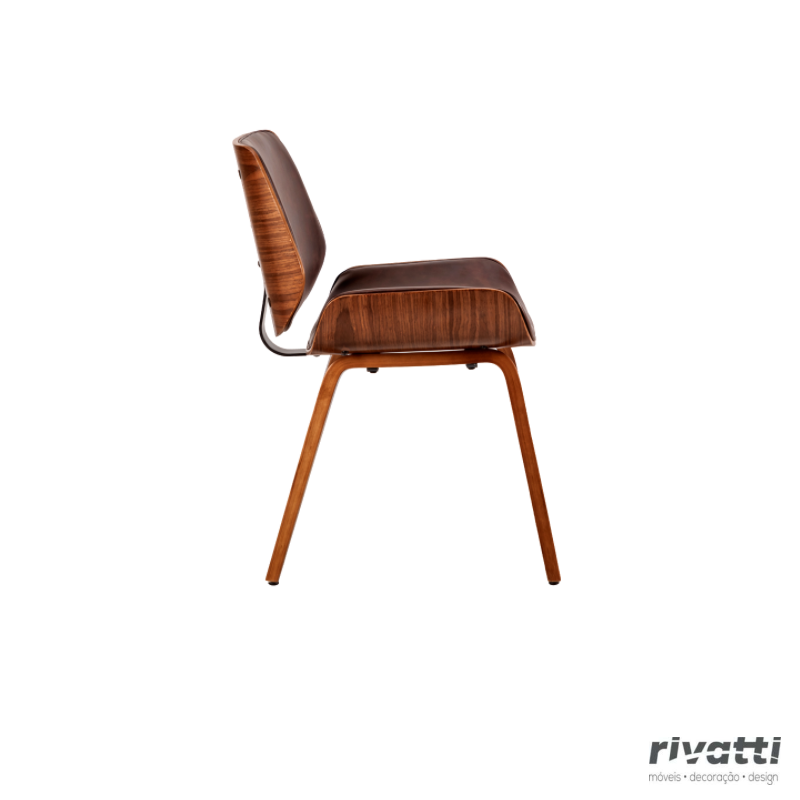Cadeira Rubi Preta e Marrom - Rivatti