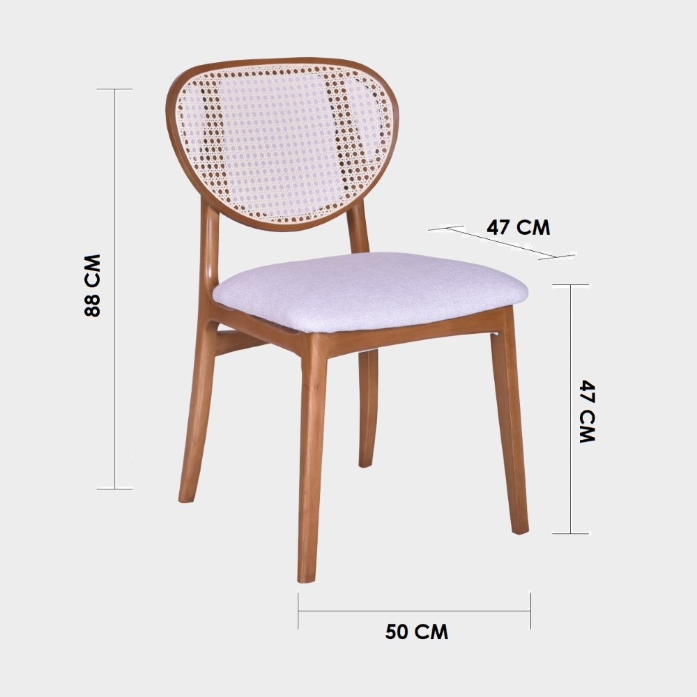 Cadeira Terrassa Estrutura Chocolate Vários Tecidos em Linho e Veludo- Qualitá