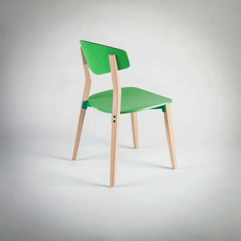 Kit 2 Cadeiras Rio Colors Estrutura Madeira Preta Fórmica em Várias Cores - Artesian