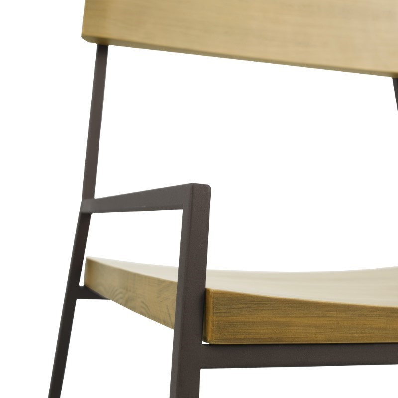 KIT 2 Cadeiras Lumber Castanho Oregon - Datelli Design