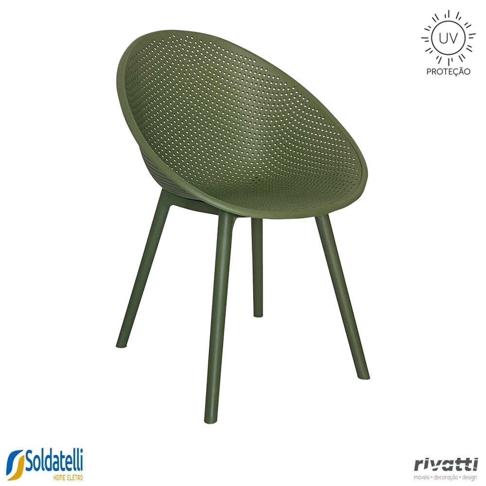Kit 2 Cadeiras Outdoor Drops Várias Cores com Proteção UV - Rivatti