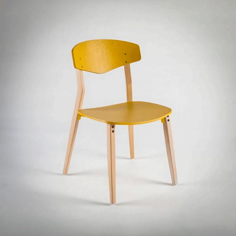 Kit 2 Cadeiras Rio Colors Estrutura em Madeira Cor Teka em Fórmica Várias Cores - Artesian