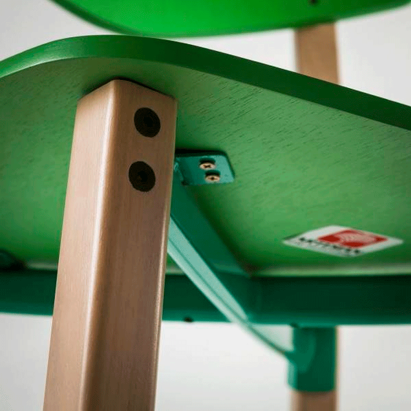 Kit 2 Cadeiras Rio Colors Estrutura em Madeira Cor Teka em Fórmica Várias Cores - Artesian