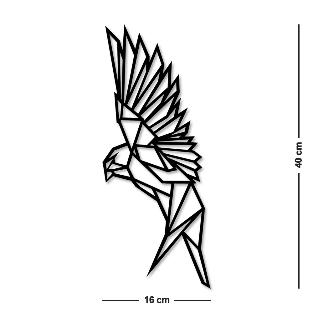 Pássaro - Decoração de Parede - Escultura Geométrica em MDF Vários Tamanhos