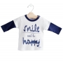 Camiseta Manga Longa Bebê Infantil Menino Suedine Prime Cotton Smile