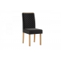 Conjunto 2 cadeiras Elegance Mel com tecido veludo preto - Sonetto