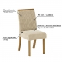 Kit 2 Cadeiras Vega com Tecido Suede - Nature/Linho - Henn
