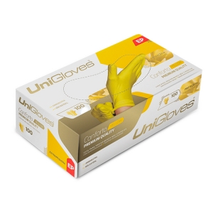 Luva Látex Yellow Amarela - 100 und - UniGloves
