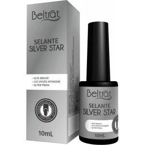 Selante c/ Glitter Prata - Silver Star LED/UV - Beltrat - 10ml