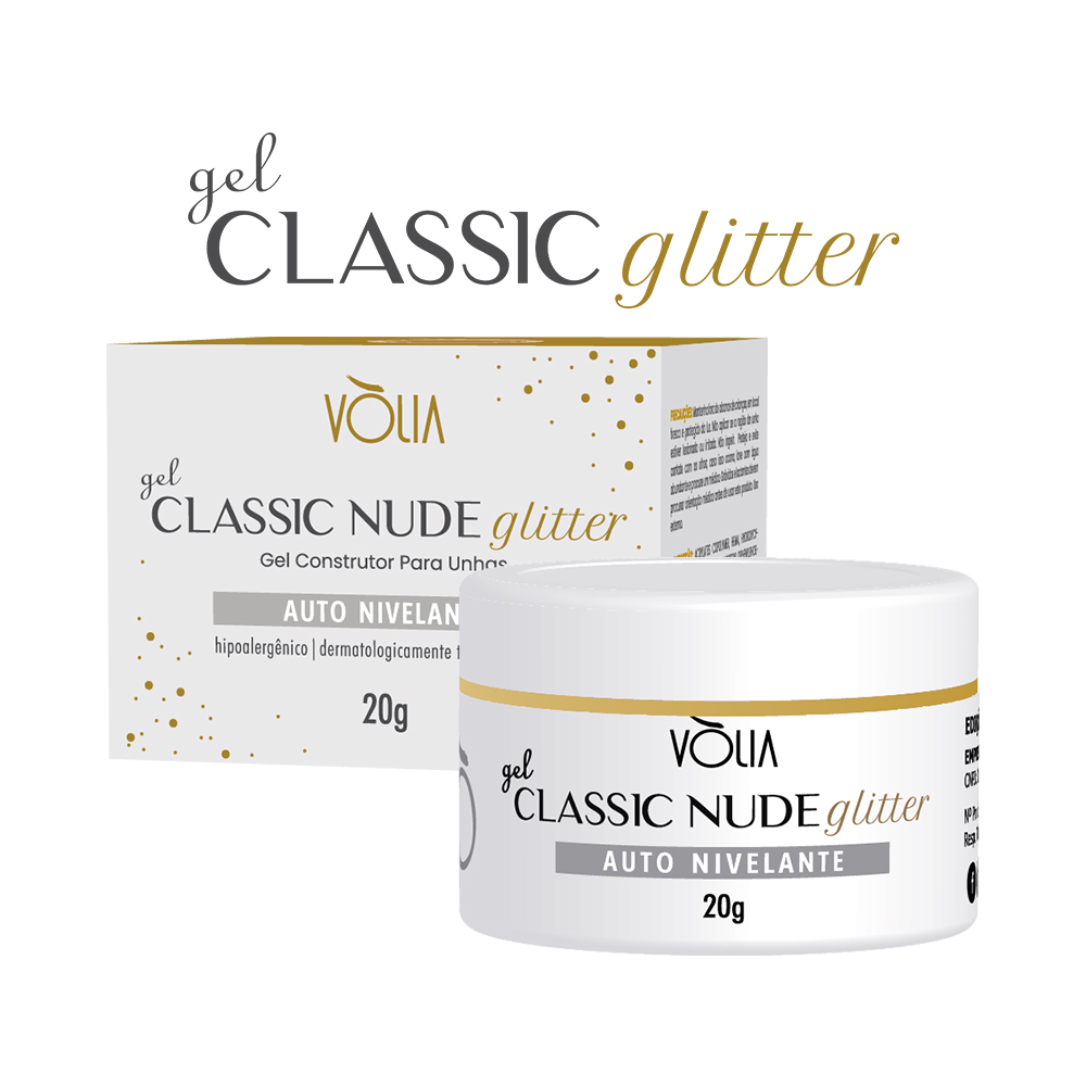 Gel Classic GLITTER Nude - Vòlia (24g)