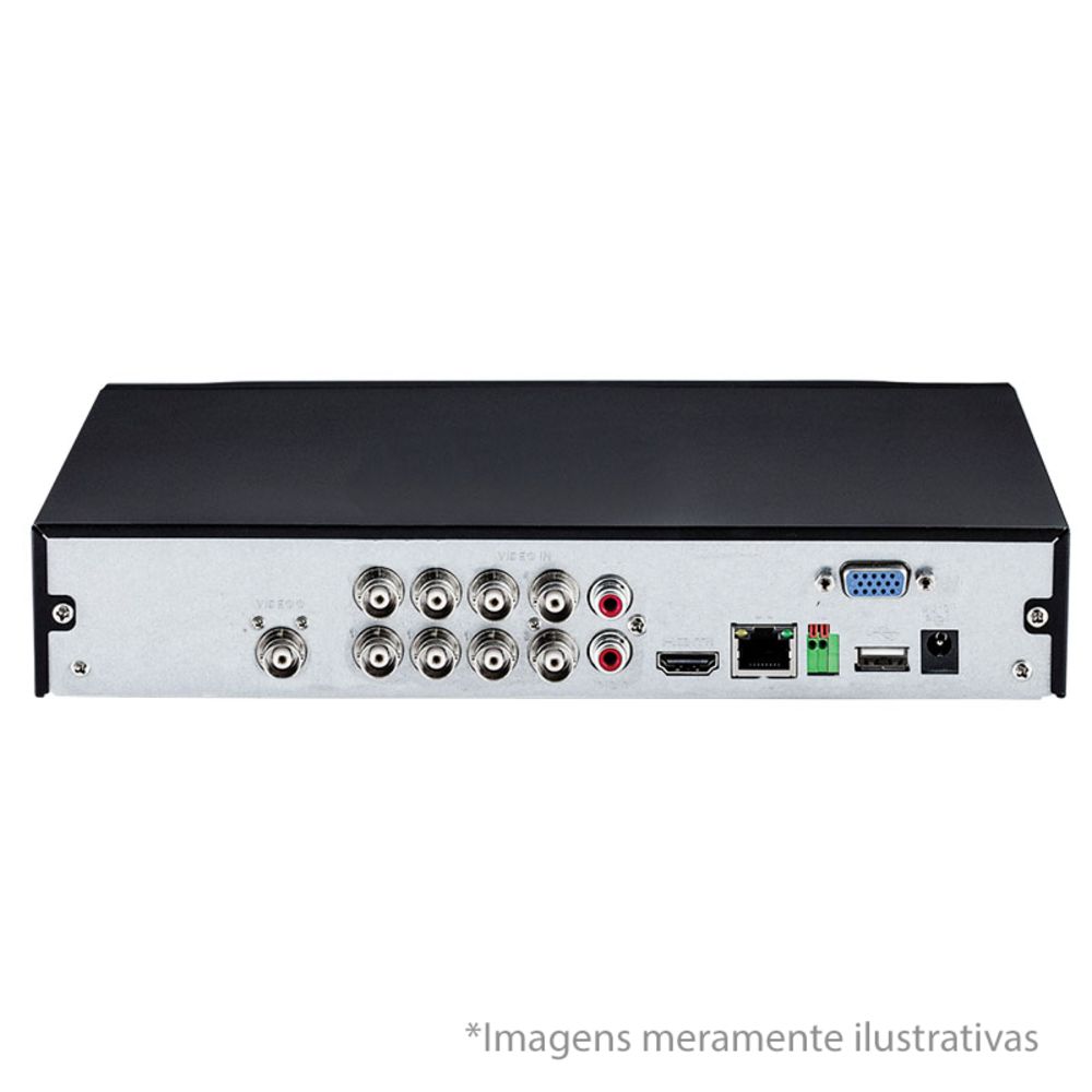 DVR Intelbras MHDX 1208 8 Canais 1080p Lite Compressão de vídeo H.265 Com Detecção Inteligente de Movimento