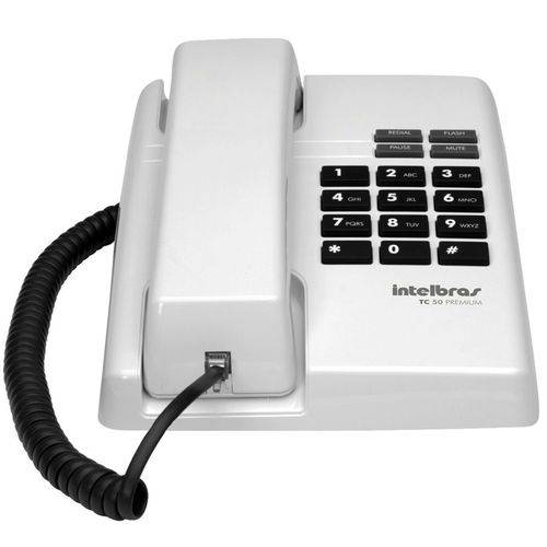 Telefone Com Fio Intelbras Tc 50 Premium 3 Volumes De Campainha Branco