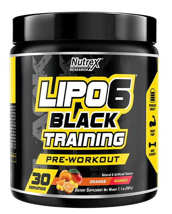 Lipo 6 Black Training Pre-Workout Nutrex Research - 204g