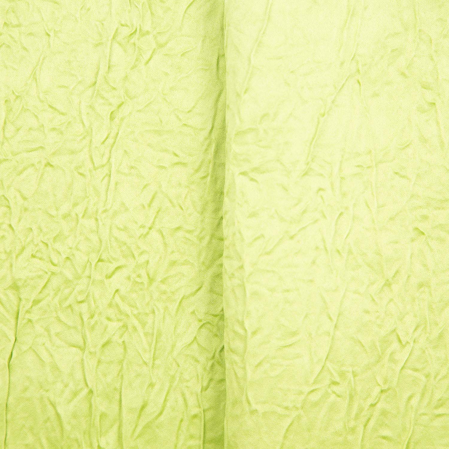 Tecido Cetim Amassado Verde Limão 100% Poliester 3 m Largura