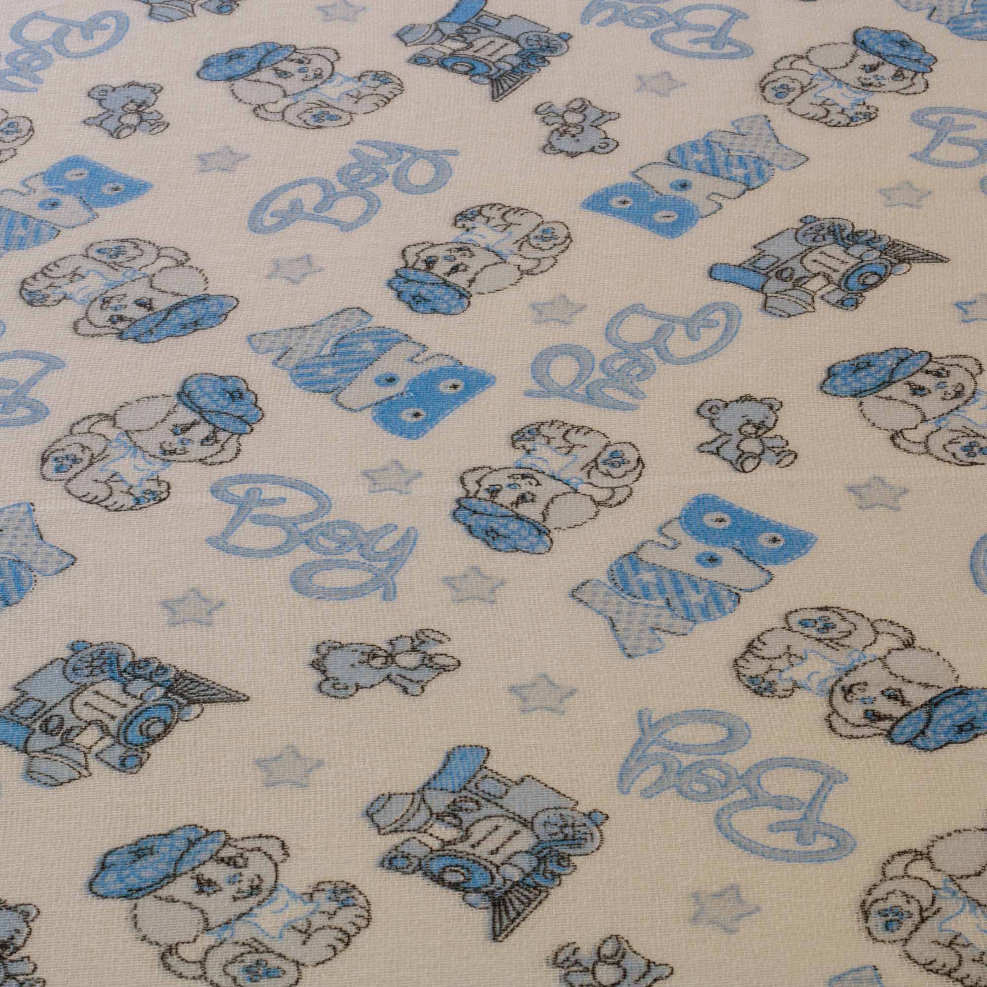 Tecido fralda de pano dohler estampada 70x70 cm 100% algodão azul