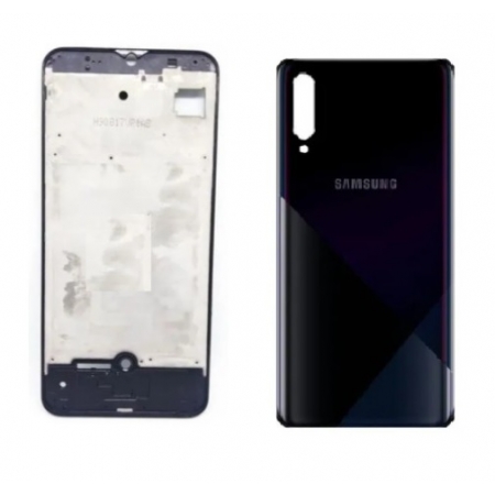 Carcaça Completa / Aro com Botões Laterais + Tampa Samsung Galaxy A30s Sm-a307 Preto Furta Cor