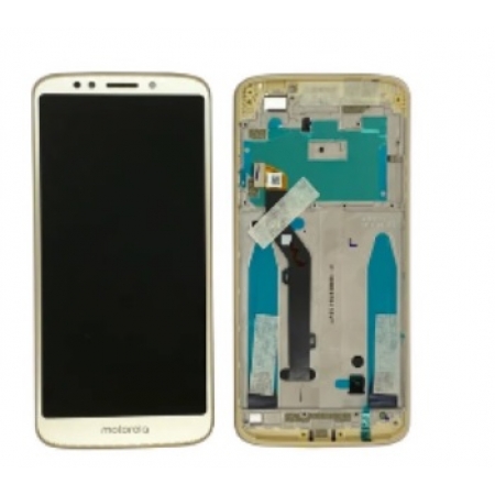 Tela Frontal Touch Display Motorola Moto G6 Play / MotoG6 Play XT1922 com aro Dourado