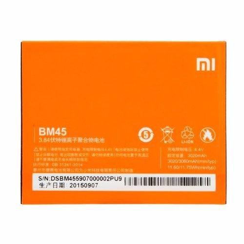 Bateria BM45 Xiaomi RedMi Nota 2 Note2 3060 mAh  2017 Hot