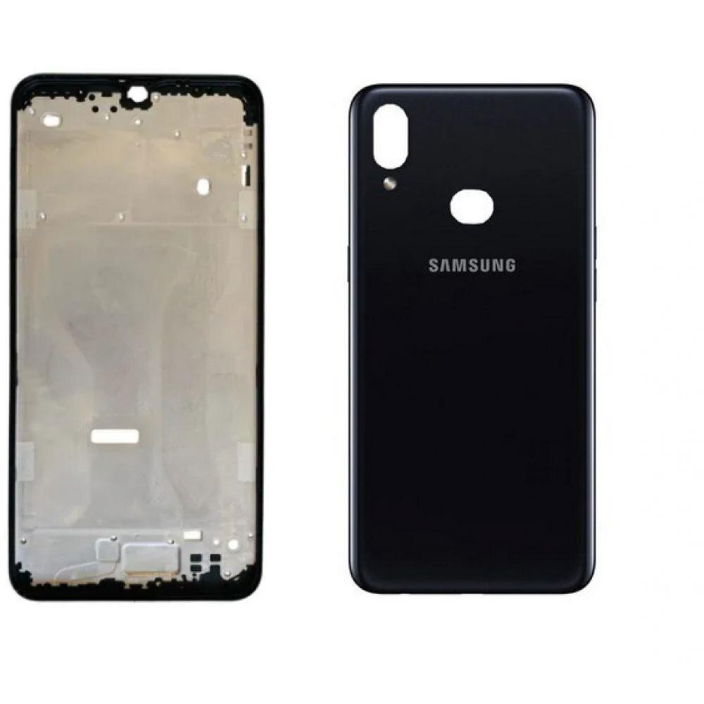 Carcaça Completa / Aro com Botões Laterais + Tampa Samsung Galaxy A10S A107 Preto