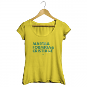 Camiseta - BRASIL: MARTA, FORMIGA, CRISTIANE. Feminino