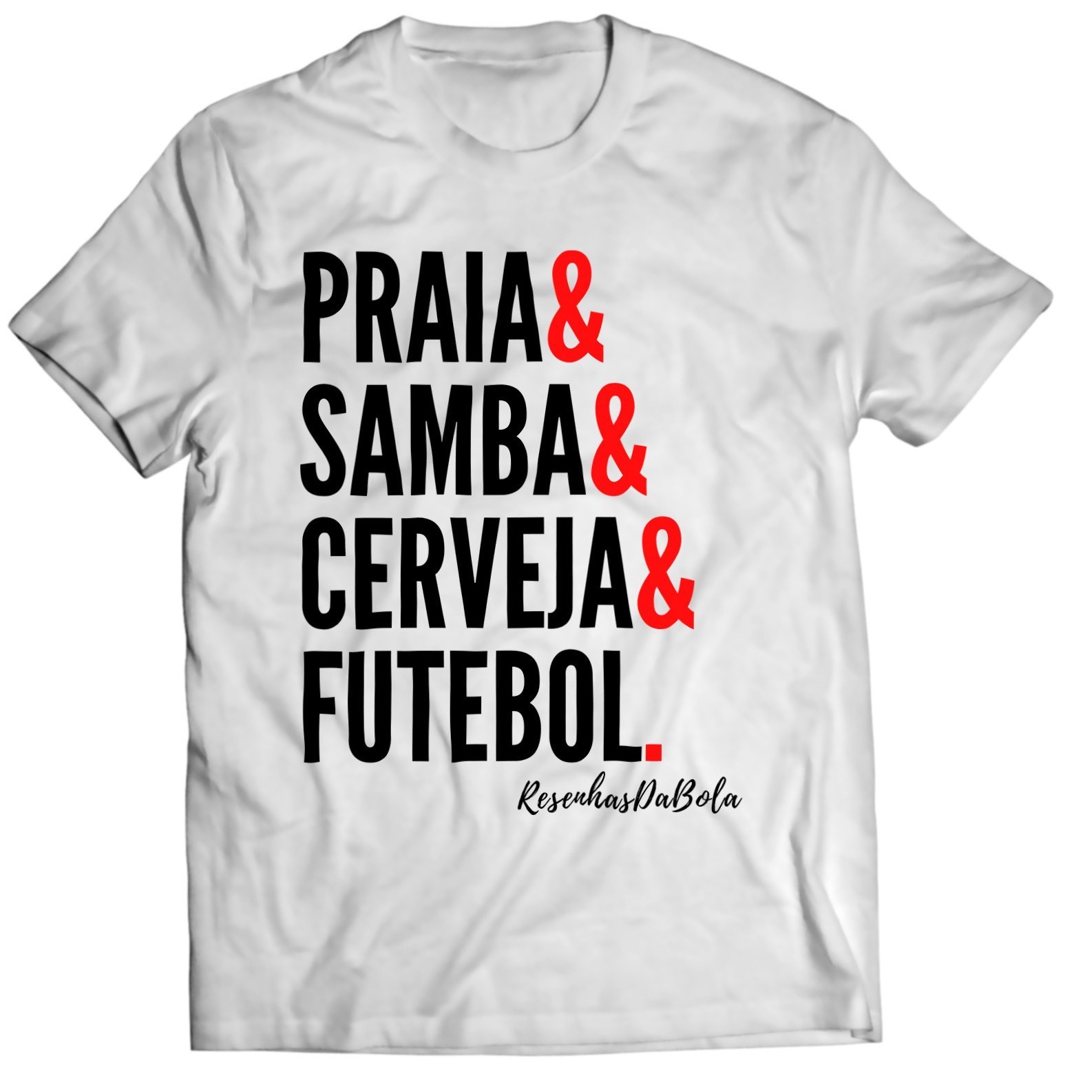 Camiseta - PRAIA, SAMBA, CERVEJA E FUTEBOL - Masculino