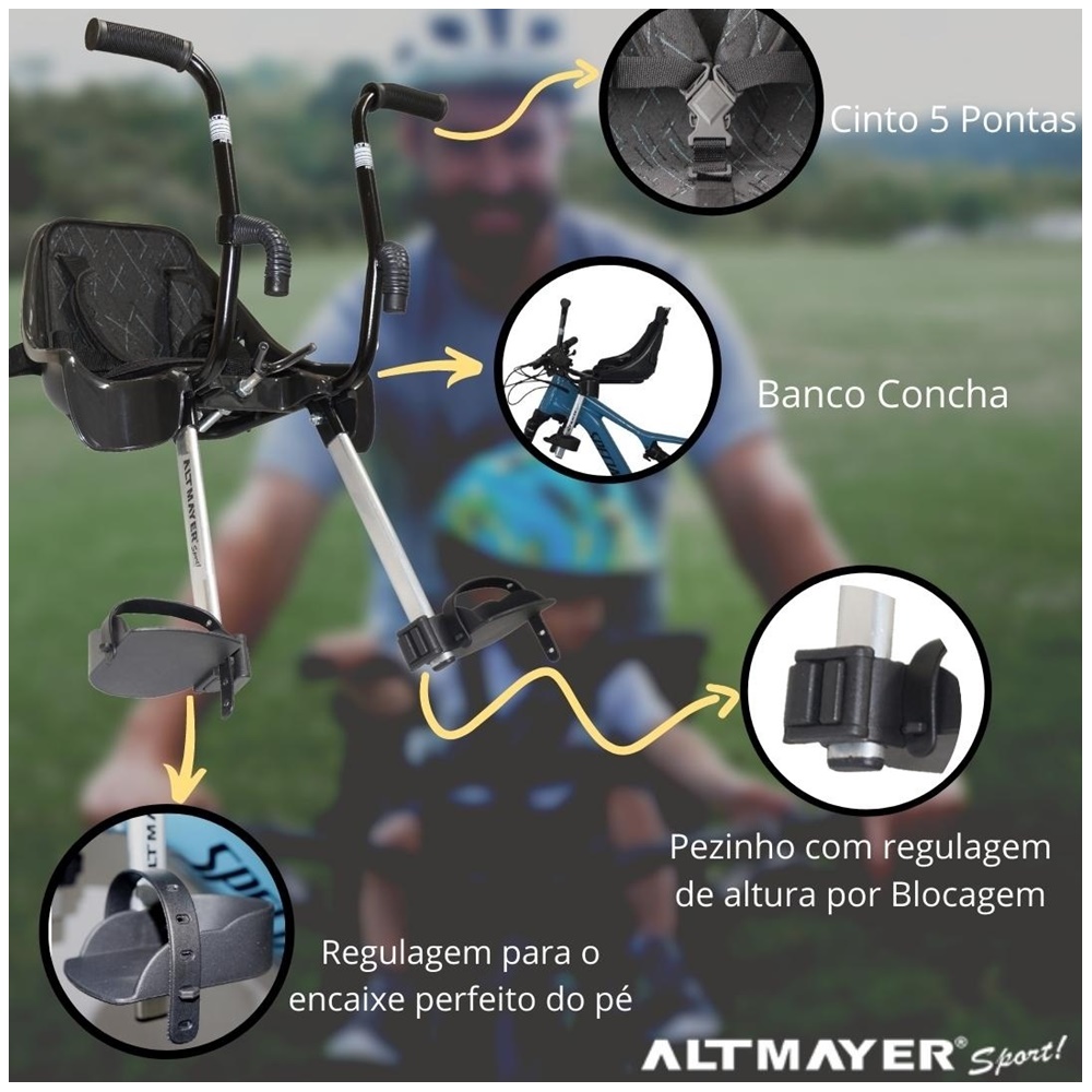 Cadeirinha para Bicicletas MTB - Baby Cicle - AL-340 - Altmayer