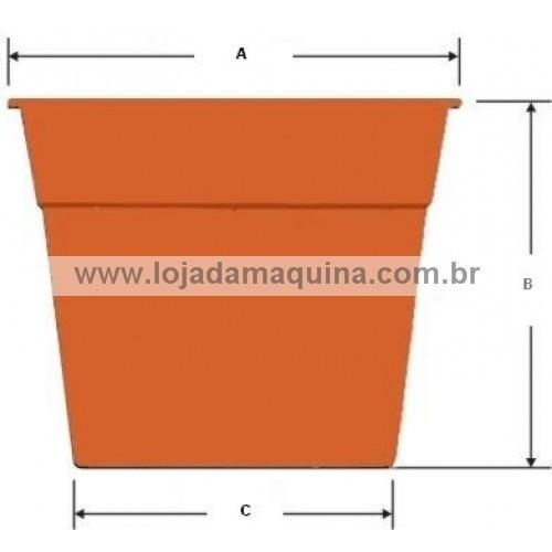 Vaso De Plástico Preto Mod.2 17,0/13,0/11,8 Cm Pacote 40 Unidades
