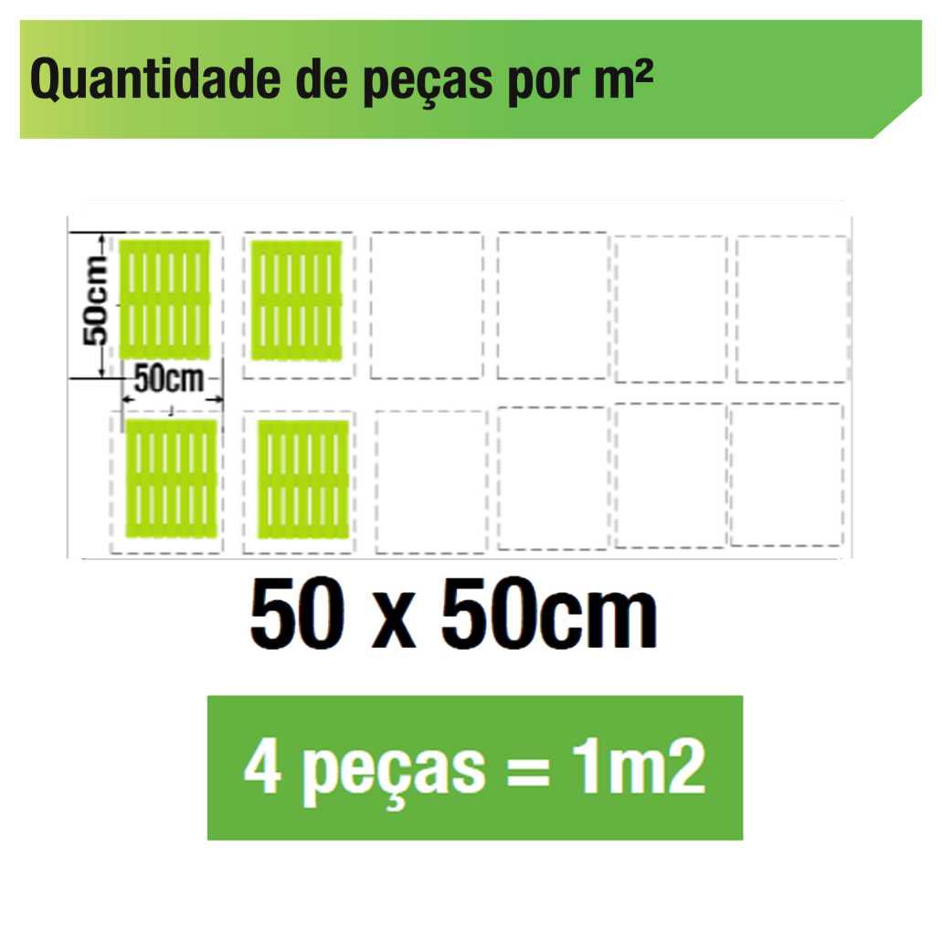 9 Un. Deck De Madeira Modular Base 50x50 Cm Acabamento Lixado Neonx