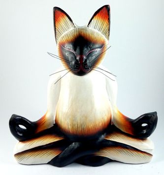 Escultura Gatos Ioga - Diversas Posições ( 20cm )