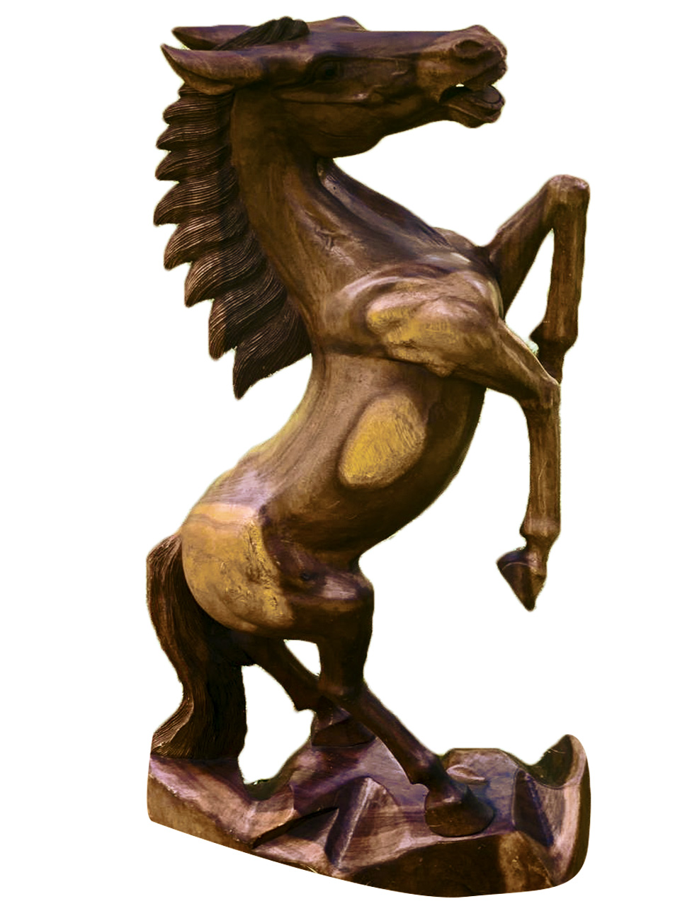 [FRETE INCLUSO] Escultura Cavalo em Madeira Suar ( 100cm )